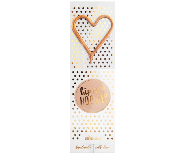 Rosegold säraküünal süda